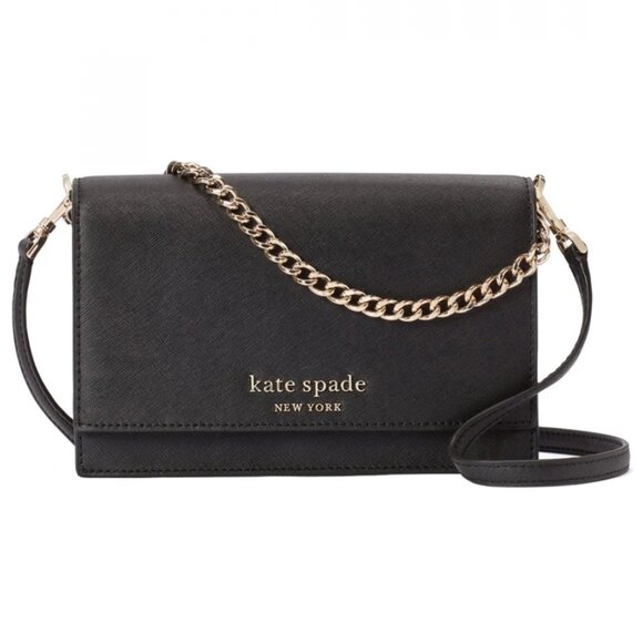 BNWT Kate Spade Black Convertible Chain Link Crossbody Bag - Picture 1 of 9